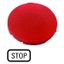 Button plate, flat red, STOP thumbnail 1
