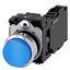 Pushbutton, 22 mm, round, metal, shiny, blue, pushbutton, raised, momentary  3SU1150-0BB50-1FA0-Z X90 thumbnail 2