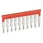 Bridging combs Viking 3 - equipotential - for 10 blocks with 5 mm pitch - red thumbnail 1