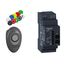 Harmony XB5, Pack with 1 wireless push button + 1 configurable receiver + 1 set of 10 colored caps, plastic, Ø22, 24...240 V AC/DC thumbnail 1