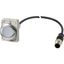 Pushbutton, Flat, momentary, 1 N/O, Cable (black) with M12A plug, 4 pole, 1 m, White, Blank, Metal bezel thumbnail 3