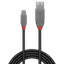 0.5m USB 2.0 Type A to Micro-B Cable, Anthra Line USB Type A Male to Micro-B Male thumbnail 2