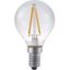LED E14 Fila Ball G45x75 230V 120Lm 2W 925 AC Clear Dim thumbnail 1