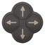 Position pushbutton, RMQ-Titan, Actuators non-flush, momentary, 4-fold, opposing pushbuttons mechanically interlocked, Bezel: black, arrow up thumbnail 8