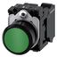 Pushbutton, 22 mm, round, plastic, green, pushbutton, flat, momentary contact type, with holder 1  3SU1100-0AB40-3BA0-Z Y13 thumbnail 1