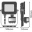 FLOODLIGHT COMPACT SENSOR 10W 830 SYM 100 BK thumbnail 3