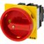 Main switch, T0, 20 A, flush mounting, 2 contact unit(s), 3 pole, 1 N/O, Emergency switching off function, With red rotary handle and yellow locking r thumbnail 4