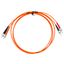 FO Patchcord Duplex ST/FC,62,5/125æm OM1, LS0H, orange, 2m thumbnail 2