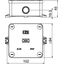 B 9 K M Junction box with 3 cable glands 94x94x45 thumbnail 2