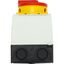 Main switch, T0, 20 A, surface mounting, 3 contact unit(s), 3 pole, 2 N/O, 1 N/C, Emergency switching off function, With red rotary handle and yellow thumbnail 57