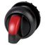 Illuminated selector switch actuator, RMQ-Titan, With thumb-grip, maintained, 2 positions (V position), red, Bezel: black thumbnail 2