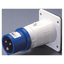 STRAIGHT FLUSH MOUNTING INLET - IP44 - 2P+E 32A 200-250V 50/60HZ - BLUE - 6H - SCREW WIRING thumbnail 1