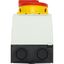 Main switch, T0, 20 A, surface mounting, 4 contact unit(s), 6 pole, 2 N/O, Emergency switching off function, With red rotary handle and yellow locking thumbnail 61