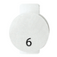 LENS WITH ILLUMINATED SYMBOL FOR COMMAND DEVICES - SIX - SYMBOL 6 - SYSTEM WHITE thumbnail 1