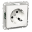 Exxact single socket-outlet with 45° angled outlet portion screw white thumbnail 4