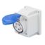 10° ANGLED SURFACE-MOUNTING SOCKET-OUTLET - IP44 - 3P+E 16A 200-250V 50/60HZ - BLUE - 9H - SCREW WIRING thumbnail 2