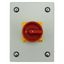 Main switch, P1, 40 A, surface mounting, 3 pole + N, Emergency switching off function, With red rotary handle and yellow locking ring, Lockable in the thumbnail 8