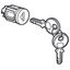 Key barrel type 2433A - for XL³ metal or transparent door - supplied with 2 keys thumbnail 1