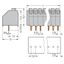 PCB terminal block push-button 1.5 mm² orange thumbnail 3