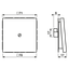 Cable outlet w.centre plate and insert LS990ASW thumbnail 3