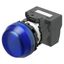 M22N Indicator, Plastic semi-spherical, Blue, Blue, 24 V, push-in term thumbnail 2