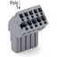 1-conductor female connector, angled CAGE CLAMP® 4 mm² gray thumbnail 1