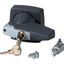 Rotary handle, 8mm, door installation, gray, cylinder lock thumbnail 2