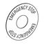 Harmony XB6, marked legend Ø 45 for emergency stop pushbutton, EMERGENCY STOP thumbnail 1