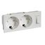 OEM 2-Socket-Outlet + 1-switch SL SNAP IN WHITE thumbnail 2