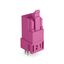 Plug for PCBs straight 2-pole pink thumbnail 1