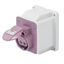 10° ANGLED SURFACE-MOUNTING SOCKET-OUTLET - IP44 - 2P 16A 20-25V 50-60HZ - VIOLET - n.r. - SCREW WIRING thumbnail 1