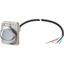 Pushbutton, Flat, momentary, 1 N/O, Cable (black) with non-terminated end, 4 pole, 1 m, White, Blank, Metal bezel thumbnail 4