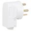 090116 20A male power plug - cable exit from below - 3 pins - white thumbnail 2