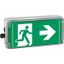 Ex-escape sign luminaires EXIT V-CG-S for emergency light function for zone 1/21, Pictogram: DIN ISO 7010, Arrow: 3 Clock thumbnail 1