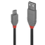 0.2m USB 2.0 Type A to Micro-B Cable, Anthra Line USB Type A Male to Micro-B Male thumbnail 1