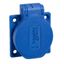 PratiKa socket - blue - 2P + E - 10/16 A - 250 V - French - IP54 - flush - back thumbnail 2