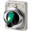 Illuminated selector switch actuator, RMQ-Titan, With thumb-grip, maintained, 2 positions, green, Metal bezel thumbnail 2