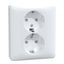 Exxact double socket-outlet earthed screwless white thumbnail 2