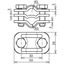 UNI disconnecting clamp, St/tZn with intermediate plate for 2x Rd 7-10 thumbnail 2