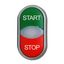 Double push-button, illuminated, red/green, `STOP/STARTï thumbnail 1