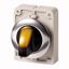 Illuminated selector switch actuator, RMQ-Titan, With thumb-grip, maintained, 3 positions, yellow, Metal bezel thumbnail 3