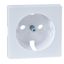 Central plate for SCHUKO socket-outlet insert, active white, glossy, System M thumbnail 3