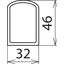 Polyester profile tube barrier 32x46mm length: any up to 6000mm thumbnail 2