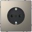 SCHUKO socket-outlet, screwless terminals, nickel metallic, System Design thumbnail 3