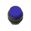 Illuminated pushbutton actuator, RMQ-Titan, Extended, maintained, Blue, Blank, Bezel: black thumbnail 1