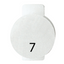 LENS WITH ILLUMINATED SYMBOL FOR COMMAND DEVICES - SEVEN - SYMBOL 7 - SYSTEM WHITE thumbnail 1