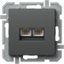 SOCKET TEL KS DOUBLE 2x RJ11 6/4 AT XO 4417058 thumbnail 1