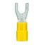 Fork crimp cable shoe, insulated, yellow, 4-6mmý, M5 thumbnail 1