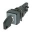 Key-operated actuator, 3 positions, black, maintained thumbnail 4