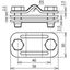 UNI disconnecting clamp, StSt with intermediate plate for Rd 8-10/Fl 3 thumbnail 2
